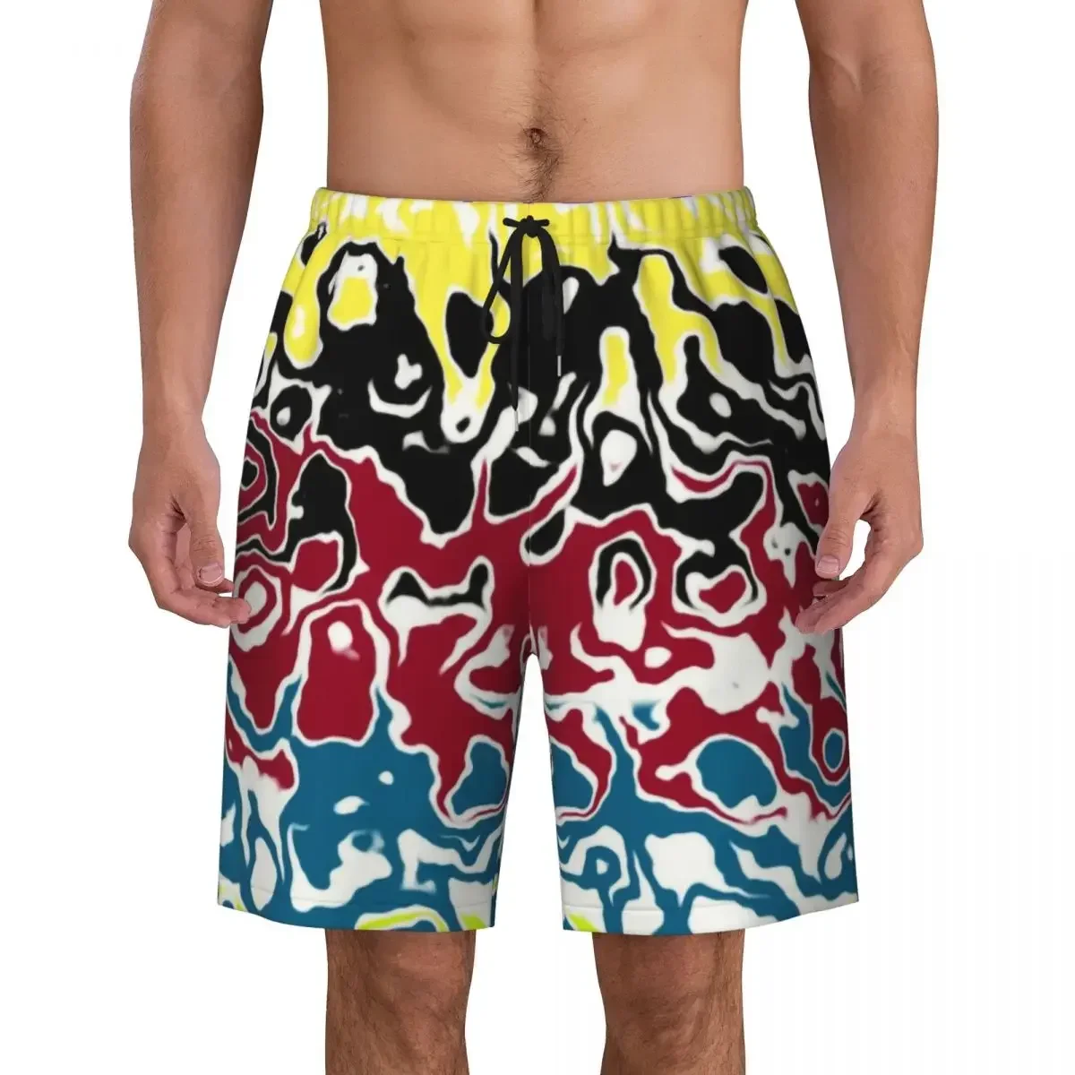 Custom Love Snacks Swim Trunks Mens Quick Dry Board Shorts Psychedelic Modern Gay Lgbt Bathing Suits Boardshorts