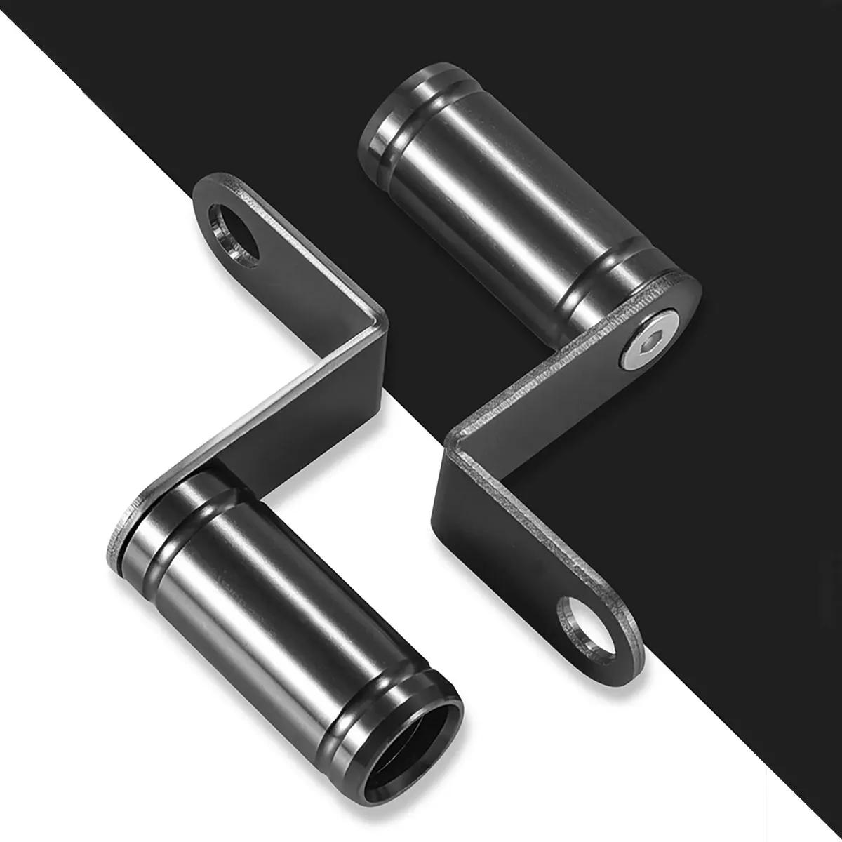 1x Motorcycle Bicycle Phone Holders Handlebar Stand Rearview Mirror Mount Extender Brackets Universal Aluminum Alloy Clamps