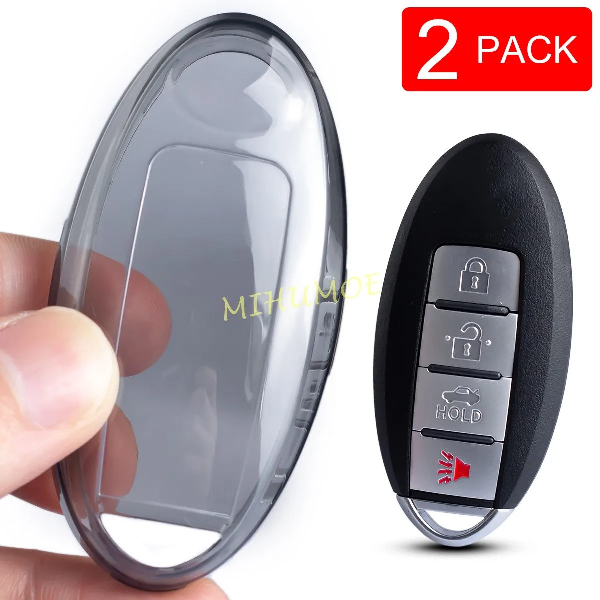 

2x Transparent Car Key Case Cover For Nissan Qashqai X-Trail T31 T32 T33 Qashqai J10 J11 Kicks Pathfinder Note For Infiniti Q/QX