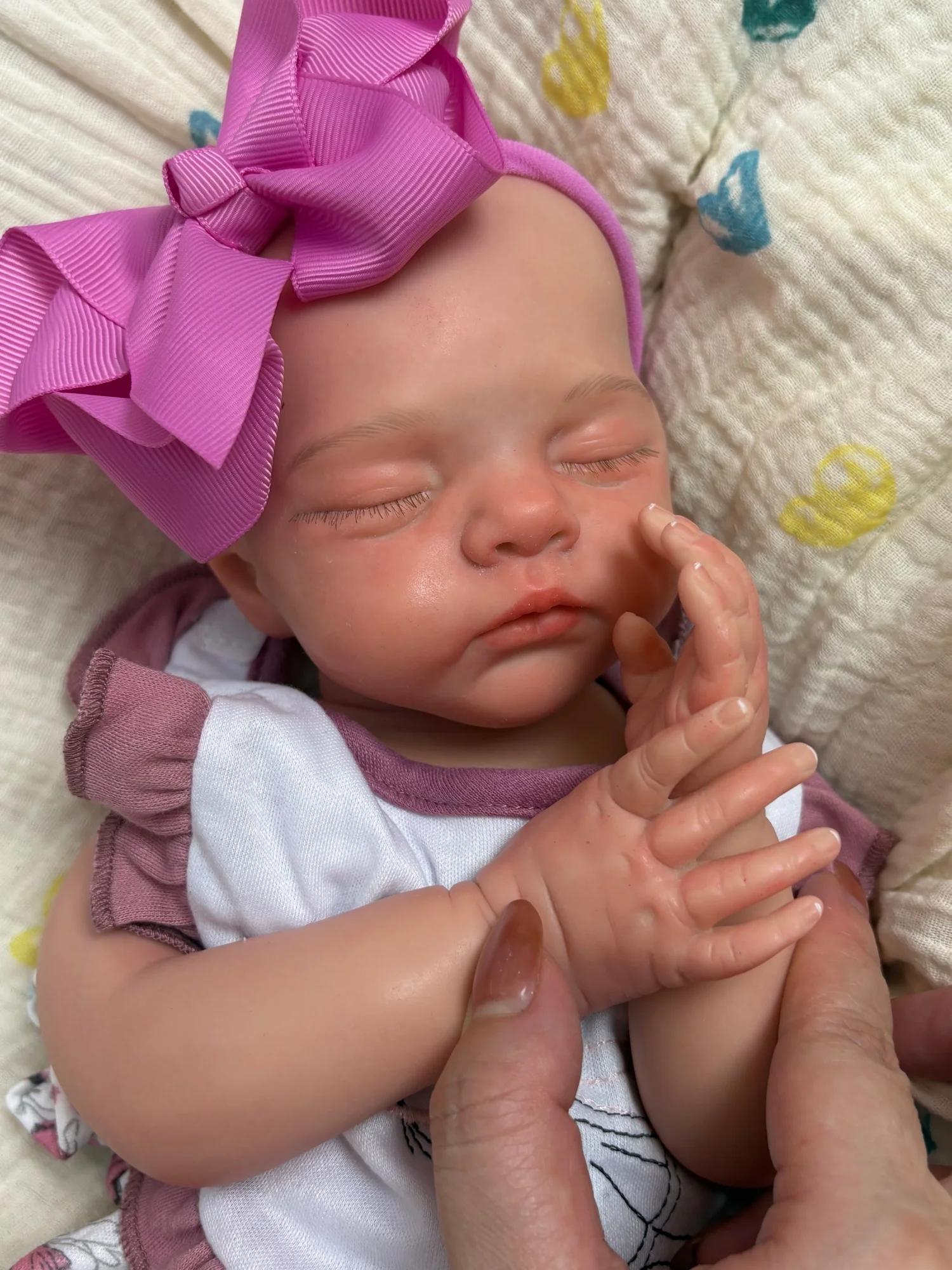 OtardDolls 18-Inch Handmade Silicone Doll Toy Soft Silicone Reborn Doll Open Mouth Realistic Waterproof Cute Collectible - view 6