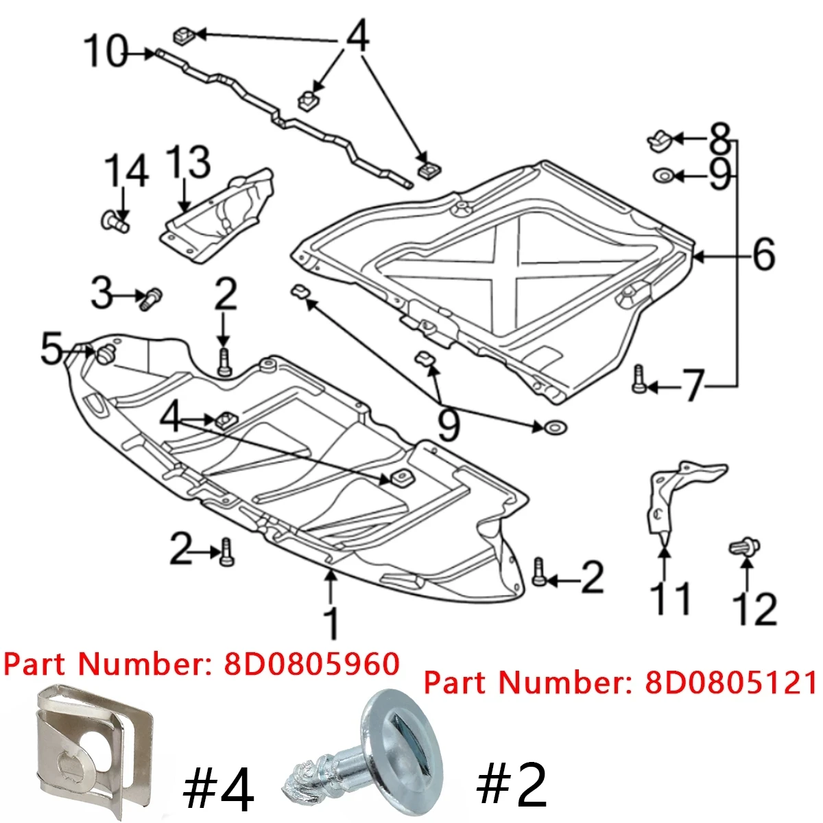 20PC Engine Under Gearbox Cover Clips Undertray Shield Body Splash Guard Fastener Screw For Audi A3 A4 B5 B6 B7 A6 A8 TT Mk1 Car