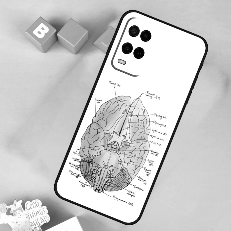 Anatomy Brain For OPPO A17 A16 A15 A98 A78 A58 A54 A74 A94 A53S A57S A52 A72 A77 A5 A9 A53 A76 A96 Case