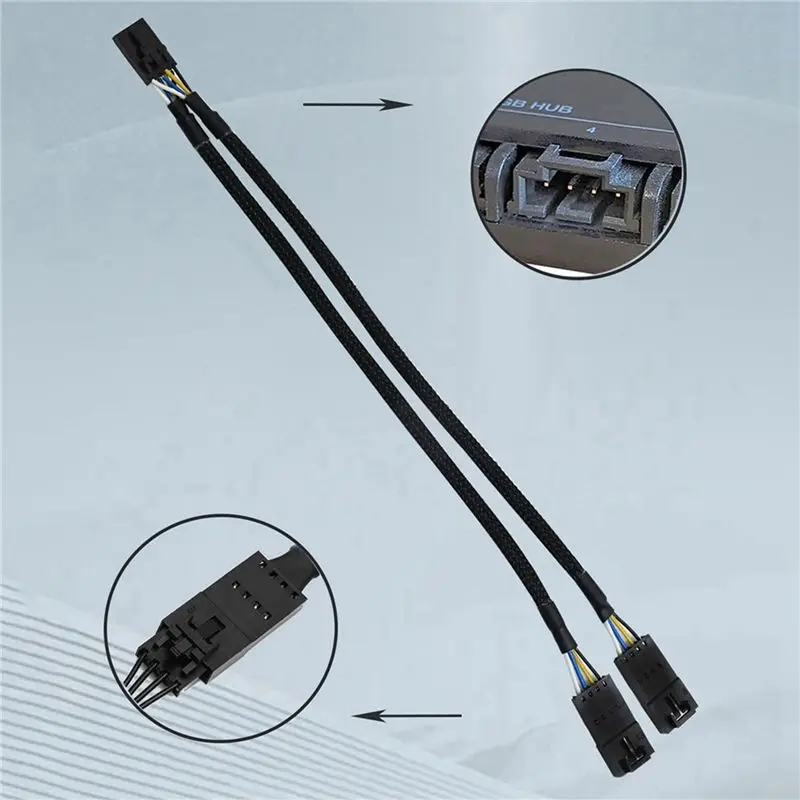 Exquisite-6X RGB Splitter For Corsair RGB HUB, Lighting Node Core And ICUE Commander CORE XT 4 Pin Fan Extension Cable