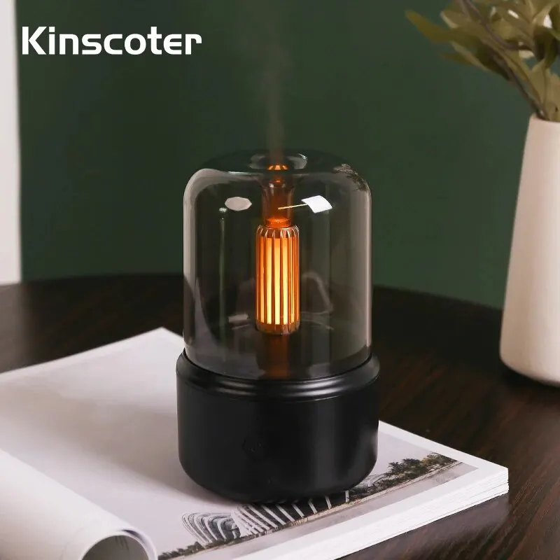 KINSCOTER Home Portable Aroma Diffuser USB Air Humidifier Essential Oil Night Light Cold Mist Maker Sprayer for Gift Bedroom