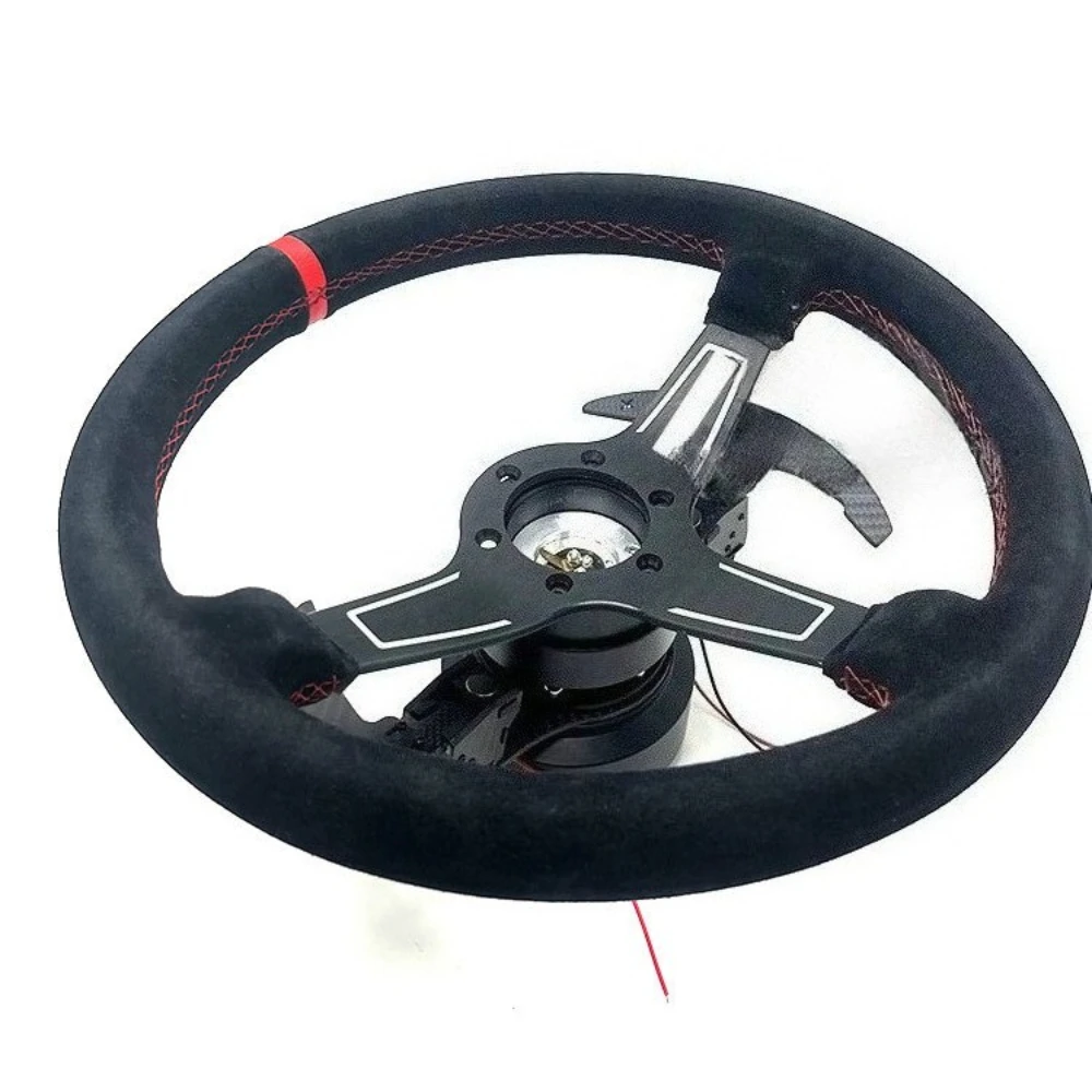 Universelles Rennsport-Lenkrad-Tastenverlegungsset Matt Carbon-Faser Magnetische Schaltwippen