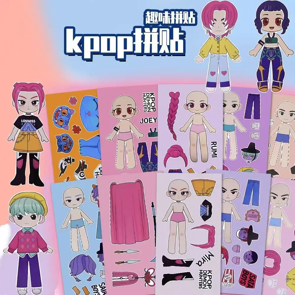 5/10pcs KPop Devil Hunter Cartoon DIY Stickers Bulk Anime Graffiti Stickers, Suitable for Luggage, Computer, Water Bottle