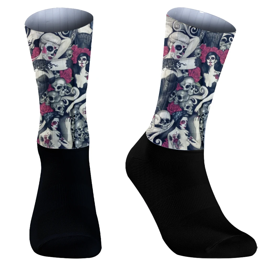 Calcetines de Ciclismo de Halloween para hombre, calcetín largo para Cosplay, Anime, Street, skateboarding, Hip Hop, novedad de 2024