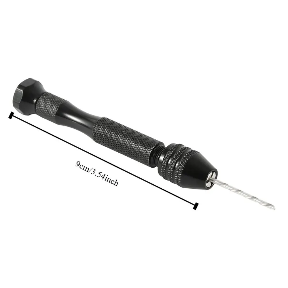 Set Alat Bor Tangan Mini Mikro Aluminium, Mata Bor Putar Mini Kecil untuk Pembuatan Perhiasan, Kerajinan Model, Alat Bor Putar