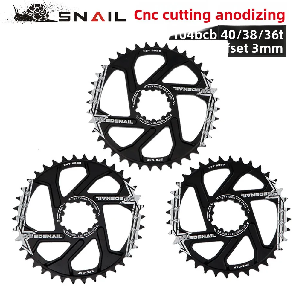 

Bicycle straight-through integrated disc GXP positive and negative tooth disc 32/34/36/38T suitable for speed connection GXP