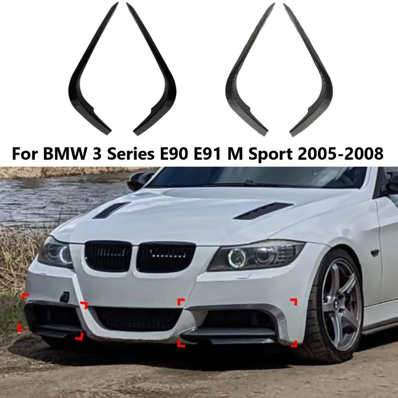 

Car Front Wind Knife For BMW 3 Series E90 E91 M Sport 2005-2008 Foglight Cover Splitter Exterior Body Kits Car Accessories