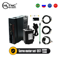 HLTNC 400W / 750W AC Servo Motor 3000RPM 1.3N 2.4N & C30S RS485 Driver Kit 220V & 3meters Cable Absolute encoder For CNC Machine
