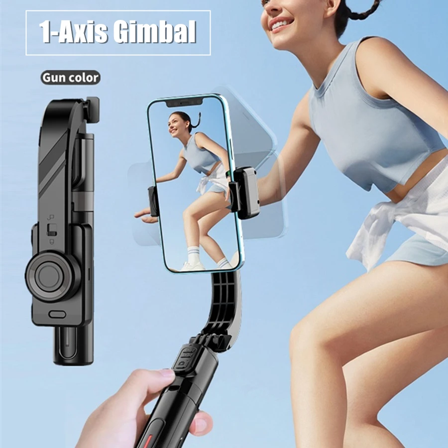 Wireless Control 360°Rotation Gimbals Stabilizer Anti Shake Selfie Stick Phone Holder Stand for Mobile iPhone Vlog Video Tripod