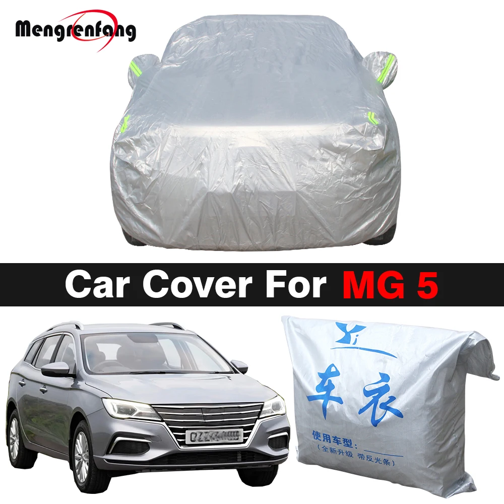 

Full Car Cover For MG 5 Anti-UV Sun Shade Snow Rain Wind Prevent Outdoor Auto Cover All Season Suitable