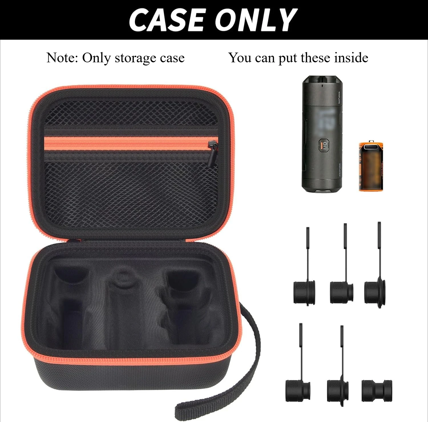 （CASE ONLY)Case Compatible with FLEXTAILGEAR Pump 1.2 oz Air Pump for Inflatables Storage Bag Holds Portable Inflator, 6Pcs Air