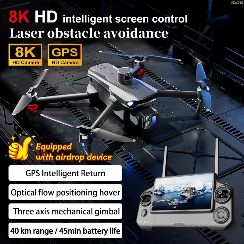 

Новый KY001 PRO GPS Дрон с устройствами Airdrop 8K Профессиональная HD-камера 3-осевой подвес Складной бесщеточный двигатель RC Квадрокоптер Игрушка