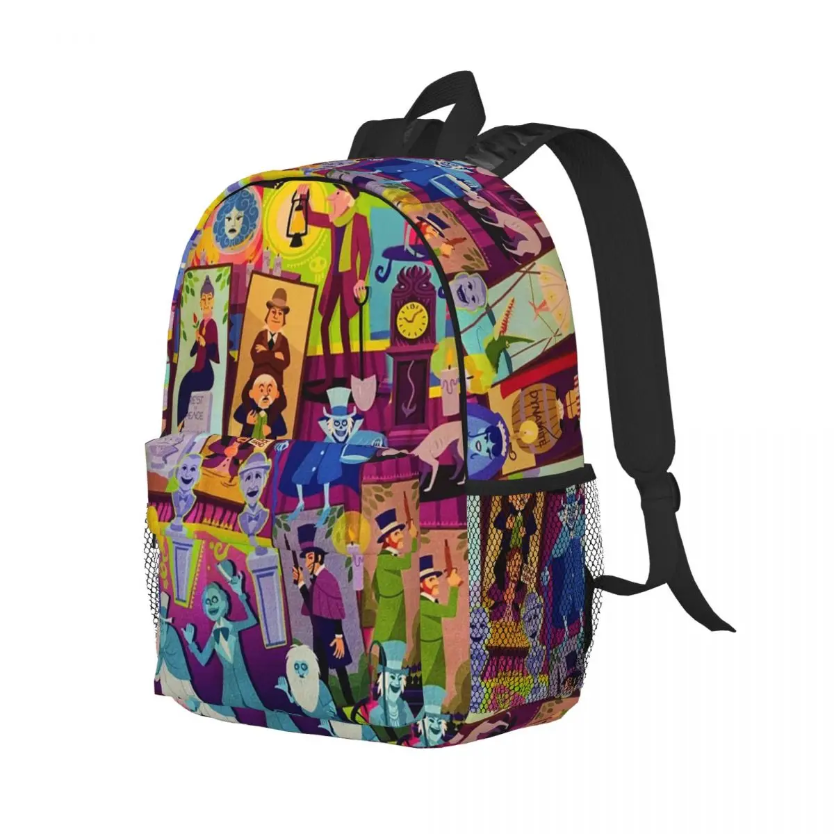 

Retro Haunted Mansion Collage Backpack Student Boys Girls BookBag Children School Bag Computer Shoulder Bags for Men Women
