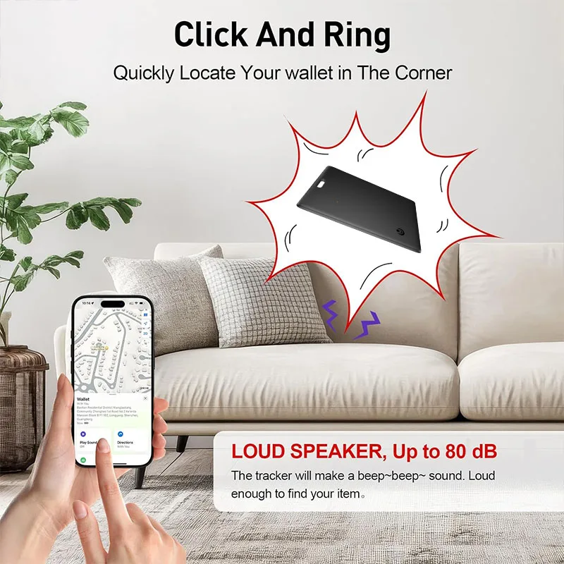 Air tag Card Tracker Smart Tag Finder Security Track For Apple Find My Key Search Tracker Wallet Luggage Bag Finder IOS