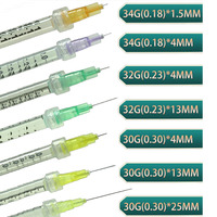 100pcs/box Korean 30G 32G 34G 4mm 13mm 25mm Disposable Injection Needle Small Teeth Irrigator Eyelids Tool Parts Tattoo needles