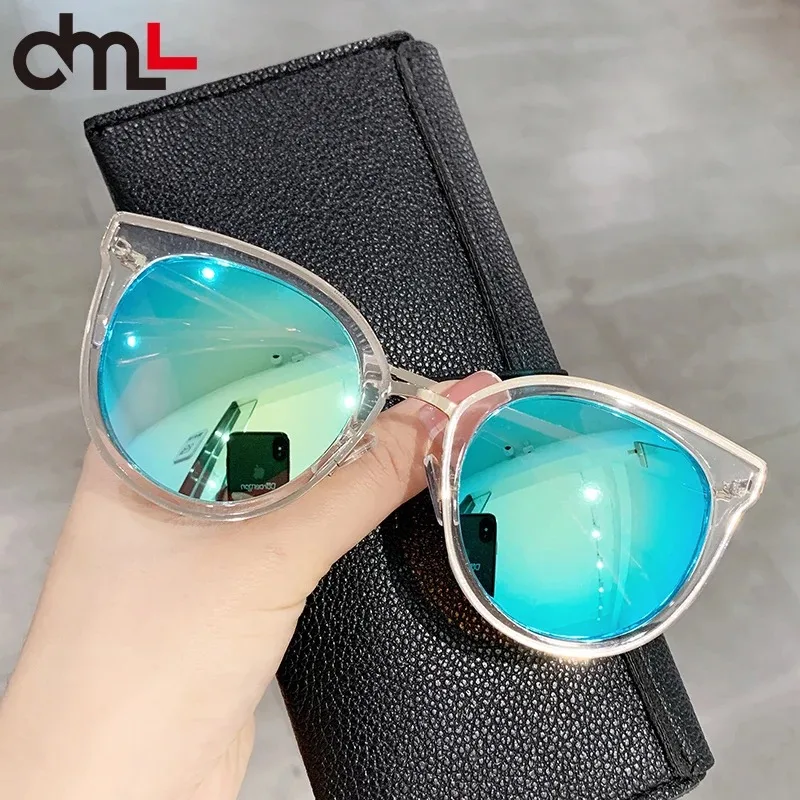 DML Brand Designer Oval Fashion Sunglasses Polarized TR Transparent Frames Multi-color Lenses Beautiful Women's Sunglasses