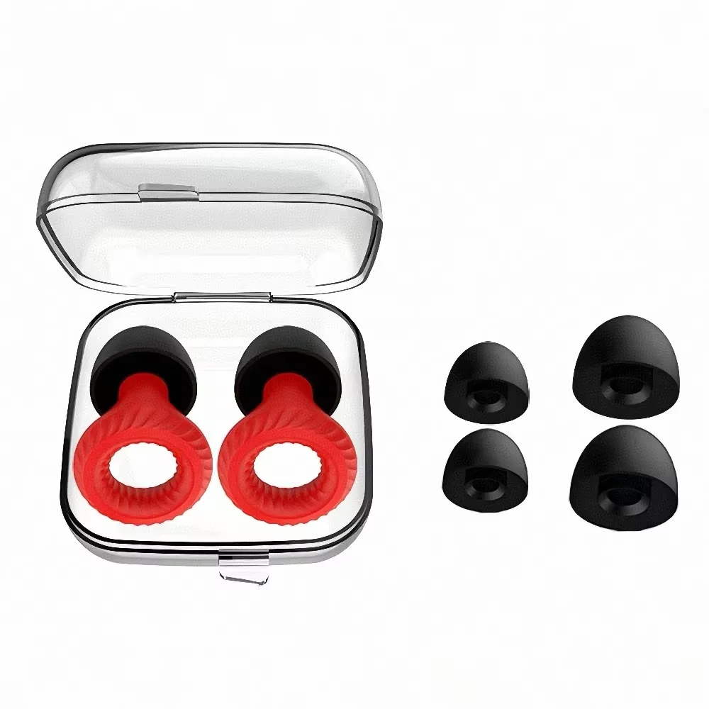Reusable Waterproof Quiet Ear Plugs with Lanyard Sound Insulation Noise Reduction For Commute Sleep Study Swim Musician Use