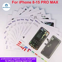 Iphone 15 için profesyonel manyetik vida çalışma pedi 14 13 12 11 X XS MAX manyetik vida Mat onarım teknisyeni sökme ped