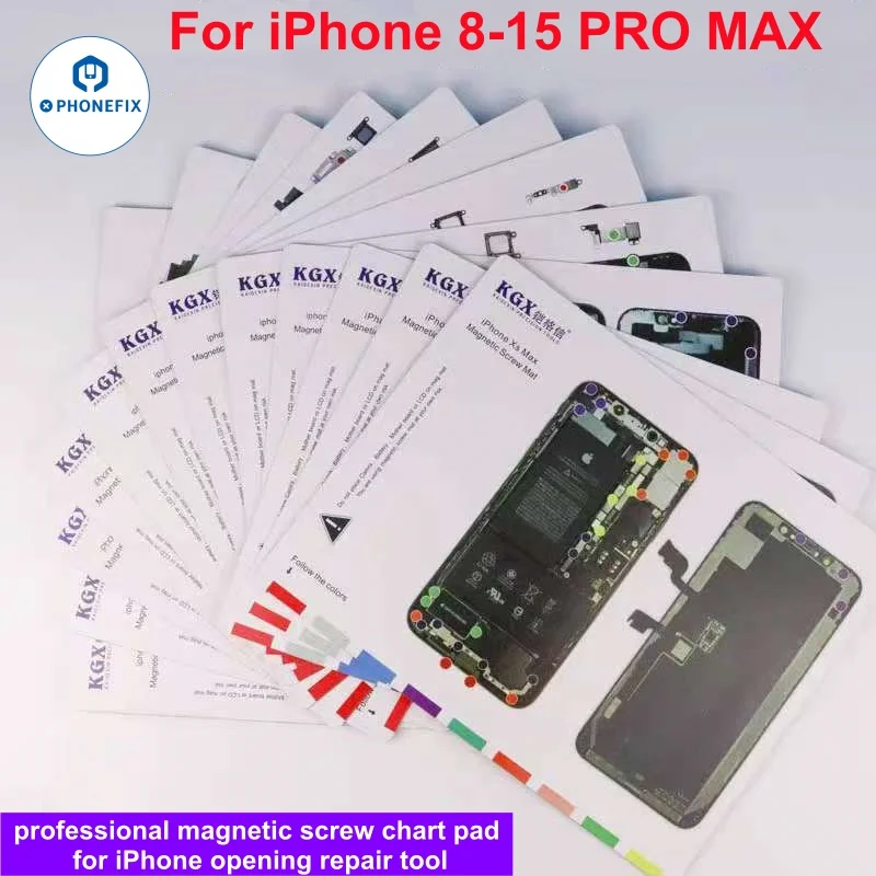 Professional Magnetic Screw Work Pad for Iphone 15 14 13 12 11 X XS MAX Magnetic Screw Mat Repair Technician Disassembly Pad