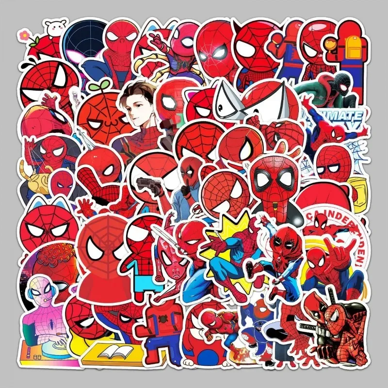 56 Pieces of Spider Man Cartoon DIY Stickers Personalized Suitcase Refrigerator Waterproof PVC Self-adhesive Graffiti Stickers