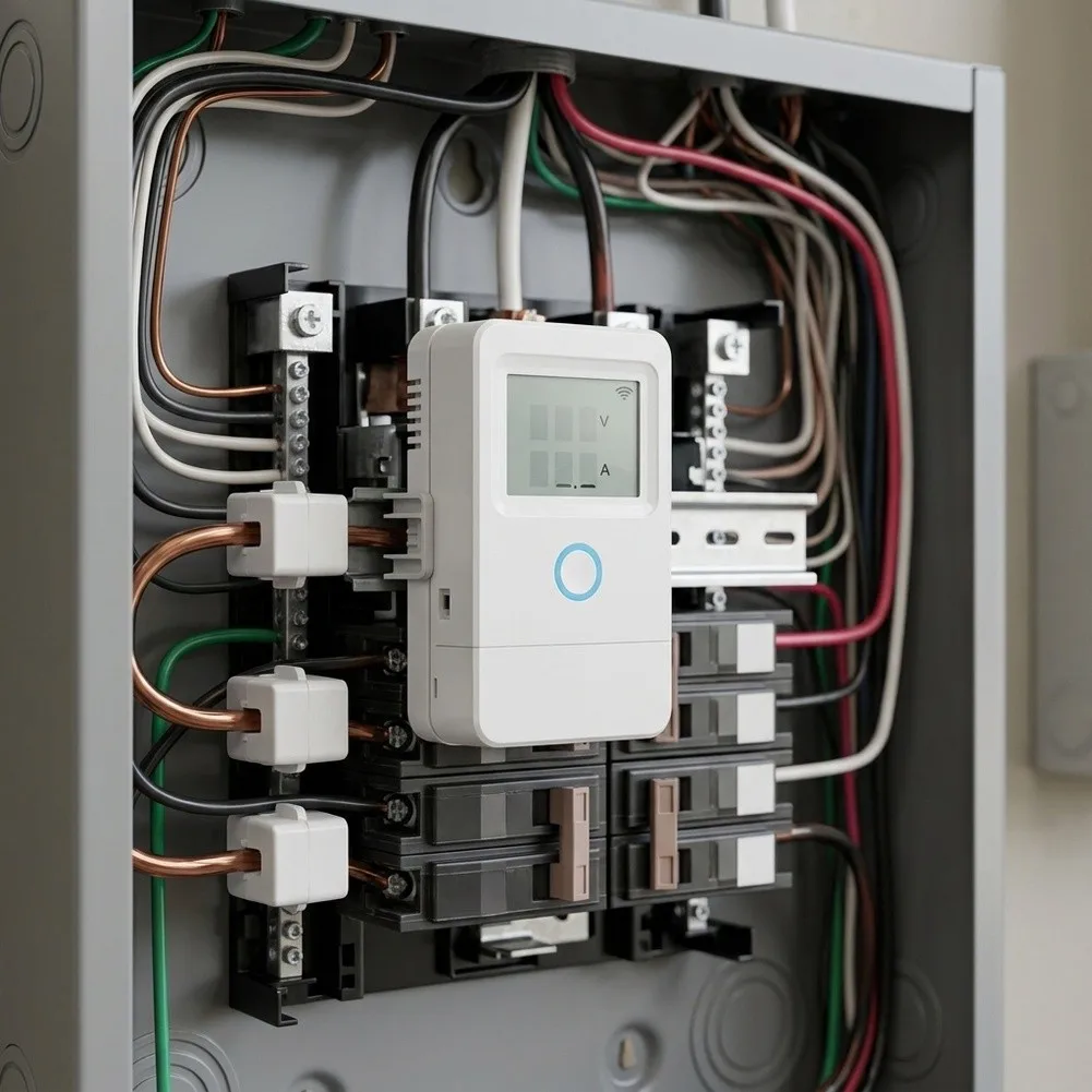 For Tuya-Enabled WiFi Energy Monitor for EleFor CTrical Panel Use 3x 80A For CT Clamps Real-Time Voltage Current Tracking