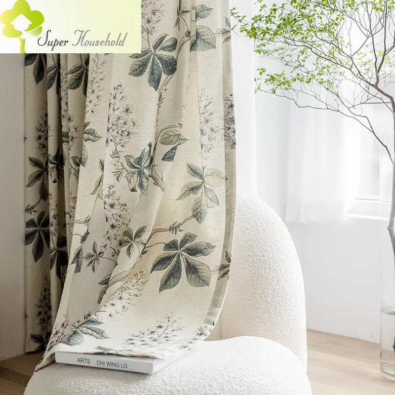 Nordic Style Curtains for Living Room Bedroom Blackout Curtain Custom Modern Minimalist Drapes Fabric Printing