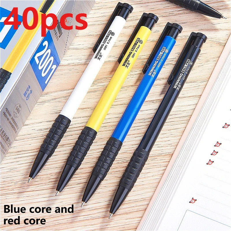 

40pcs Blue and Black Ballpoint Pens 0.7mm Cute Pens Office Supplies Long Lasting Smooth Writing School Supplies Pens for Writing