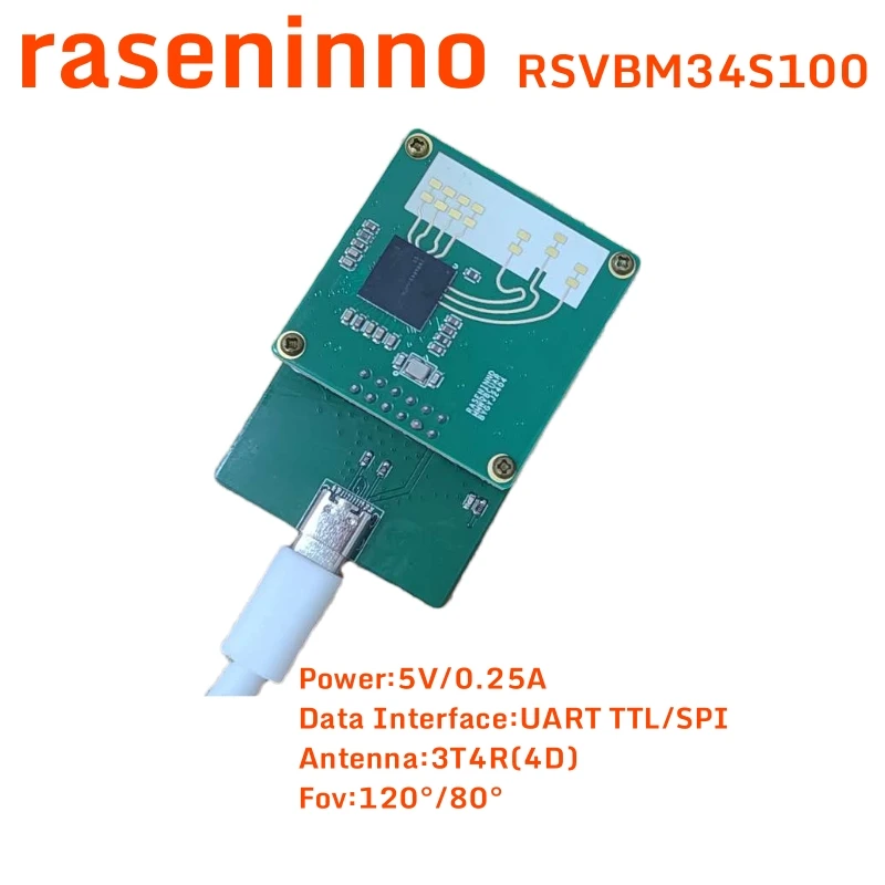 raseninno mmWave radar sensor module RSVBM34S100 ROS autonomous robotics sense avoid safety bubble Small Obstacle Mobile Tracker