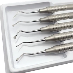 5Pcs Dental Gingival Cord Packer Retraction Instruments Separator Serrated Picker Placement Round Dentist Tool