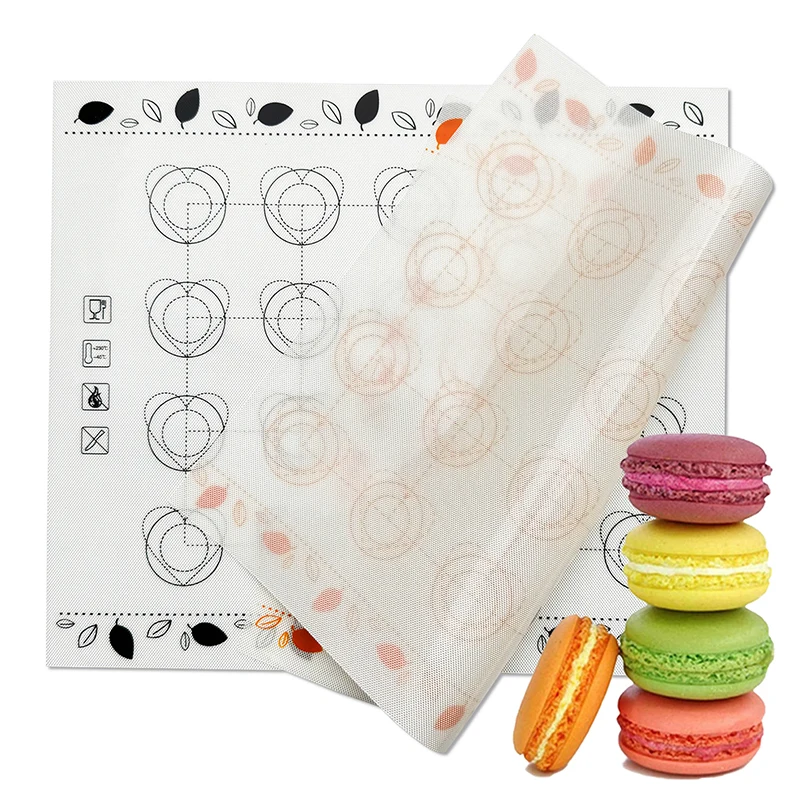 Silicone Macaron Baking Mat Non Stick Fondant Cookie Pad Oven Bakeware Sheets Liner Cakes Pastry Tools Rolling Dough Mats