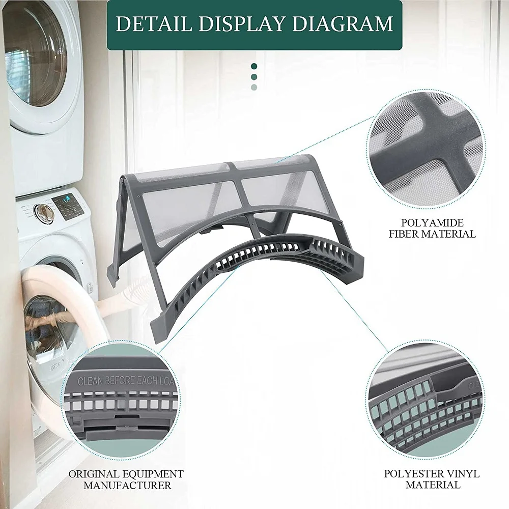 DC61-02595A Dryer Lint Filter Case Screen Compatible with samsung Dryer 2069505,AP4578777,PS4206799,EAP4206799