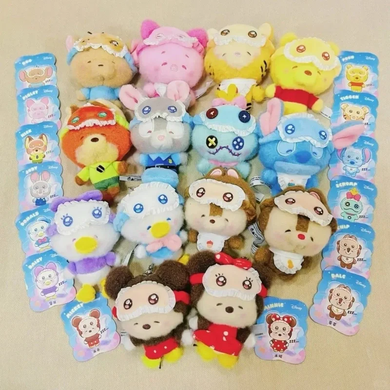 

2025 New Original Disney Squinting Sleepwear Series Blind Box Nick Judy Cute Doll Pendant Keychain Trendy Toys Mystery Box Gift