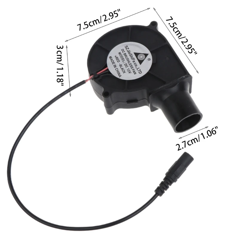 F92C USB 5V2A 12V 5.5x2.1 มม. บาร์บีคิวเตาทำอาหารพัดลมพัดลมพัดลม 2500rpm พัดลมอากาศบาร์บีคิวกลางแจ้งแคมป์ปิ้งปิคนิคพัดลมทำอาหาร