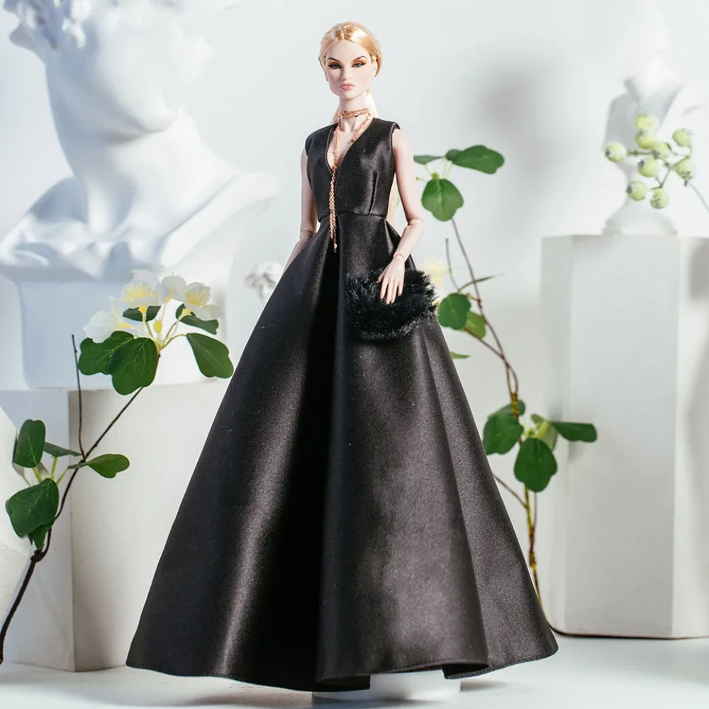 

European Fashion Black Lace Dresses Luxury Exquisite Clothes Suit Collector Gifts 10 Styles DIY Accessories Set