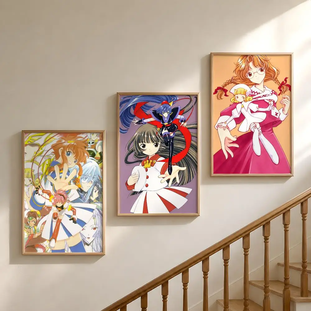Anime Angelic Layer Misaki Hikaru Mecha Poster Waterproof HD Modern Peel And Stick Wall Decor Bedroom Living Room Dorm Office