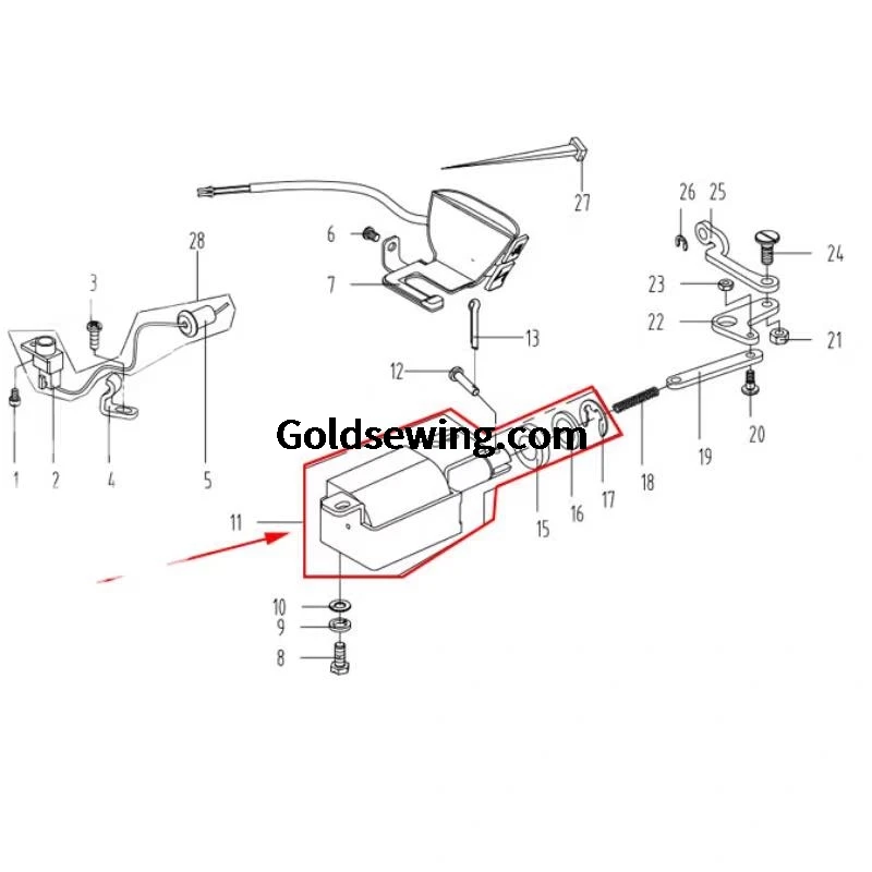 1PCS New Original 1383003400 Inverted Needle Solenoid Valve Inverted Stitch Electromagnet for Jack Bruce A2 A3 A4 A5 Sew Machine