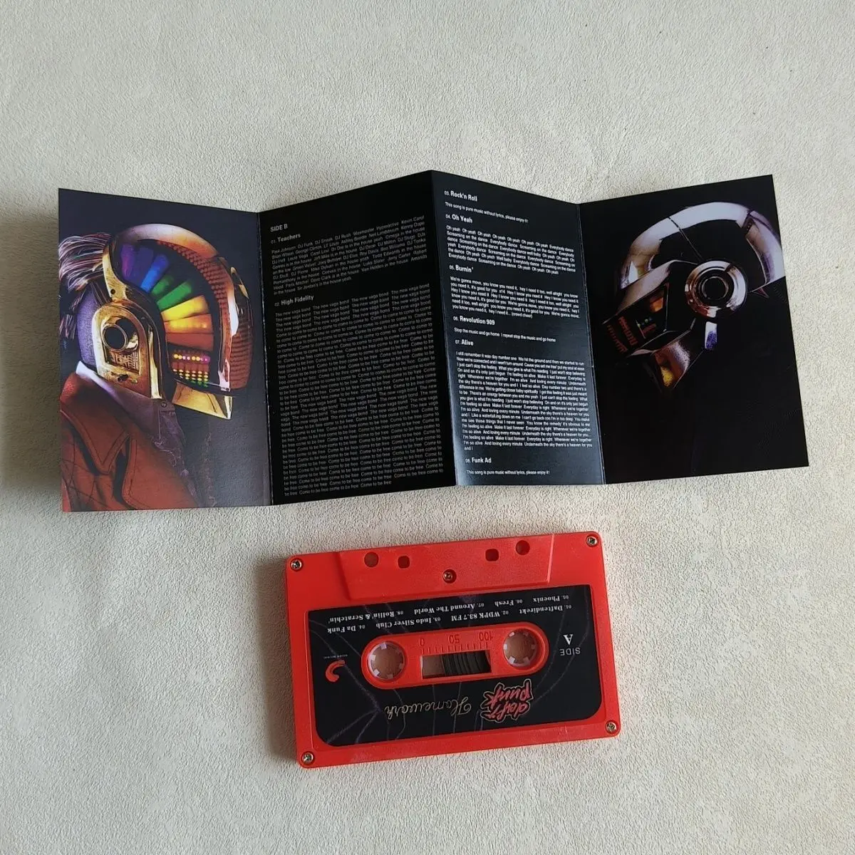 Red Retro Cassette Western Electronic Golden Hits Tape Homework Texture With Lyric Book Collectible Portable Music Carrier