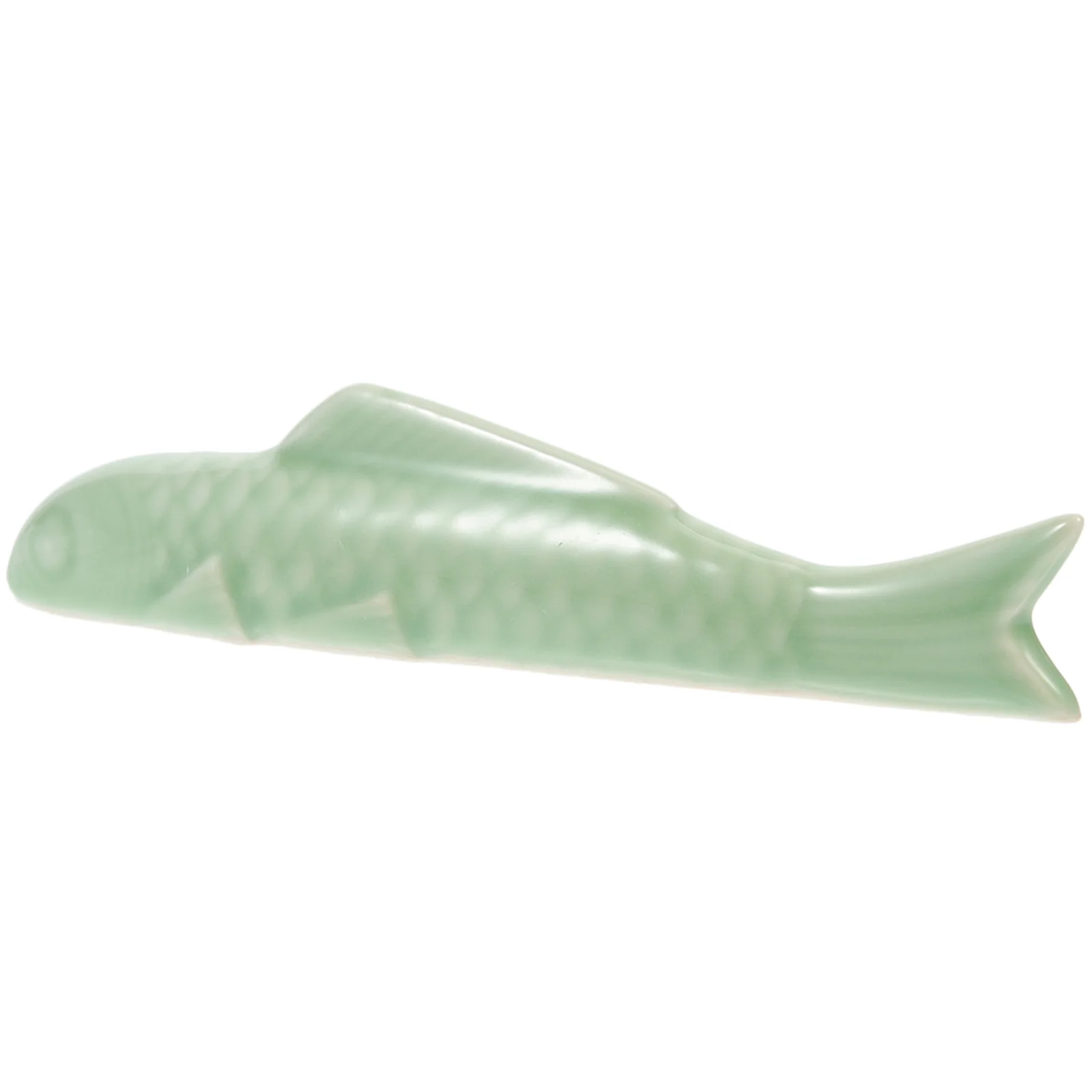 أدوات مكتبية من السيراميك على شكل سمك الشبوط ثقالة الورق أداة الخط الصيني رسم كانجي كتابة قوية ومتينة للاستخدام على المدى الطويل