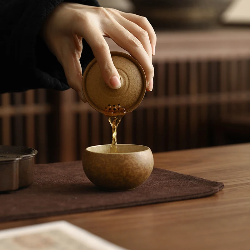 

Portable Teapot With One Pot And One Cup Travel Tea Set Chinese Ceramics Tea Infuser Pot Outdoor Camping Single Kung Fu Tea Cup