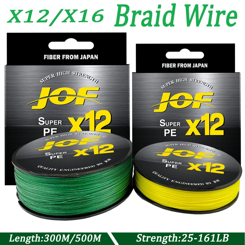 16/12 Strands Multifilament Japan Fabric PE Fishing Line for Carp Fishing 0.8-15.0# 300M/500M Fishing Line Super Strong 25-161LB