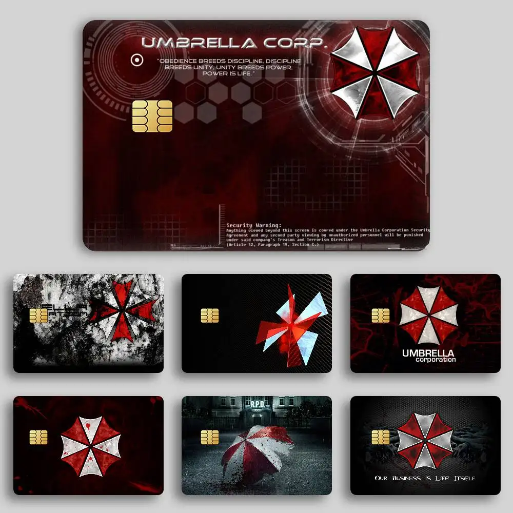 R-Resident E-Evil Umbrella Credit Card Skin Stickers for Bank Card Bus Metro Card Sticker Waterproof Gift