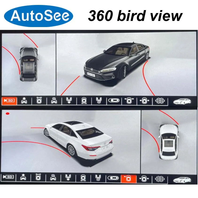 suit orignial OEM monitor CANBUS 2023 for Honda Civic 360° camera 3D bird eye Panoramic view Front rear side Surround reverse