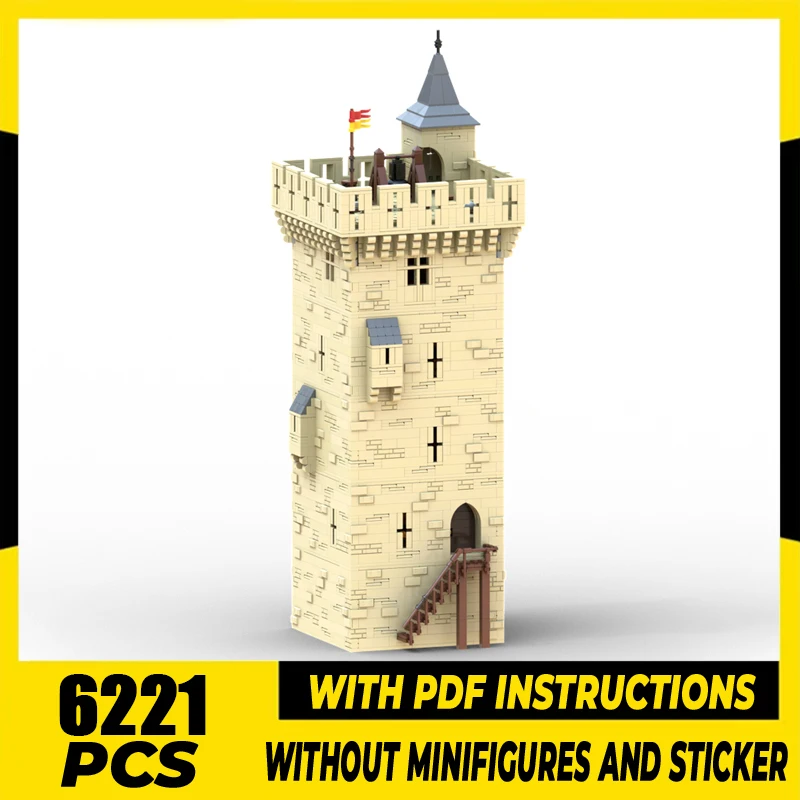 Medieval Castle Model Moc Building Blocks Frontier Castles in Southern France Technical Bricks DIY Assembly HolidayToys Gift