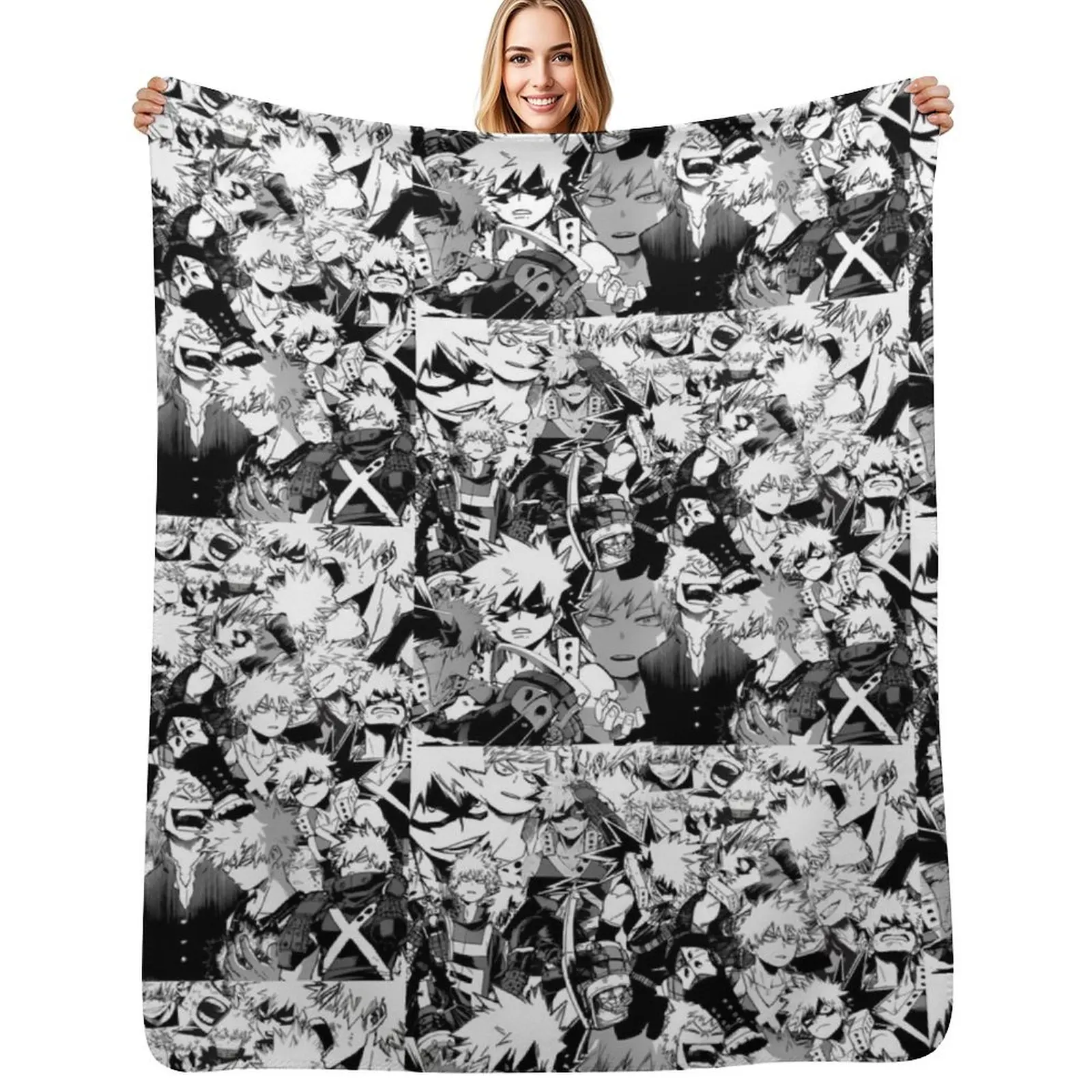

Katsuki Bakugou Throw Blanket Furrys Luxury Throw Loose christmas decoration Blankets
