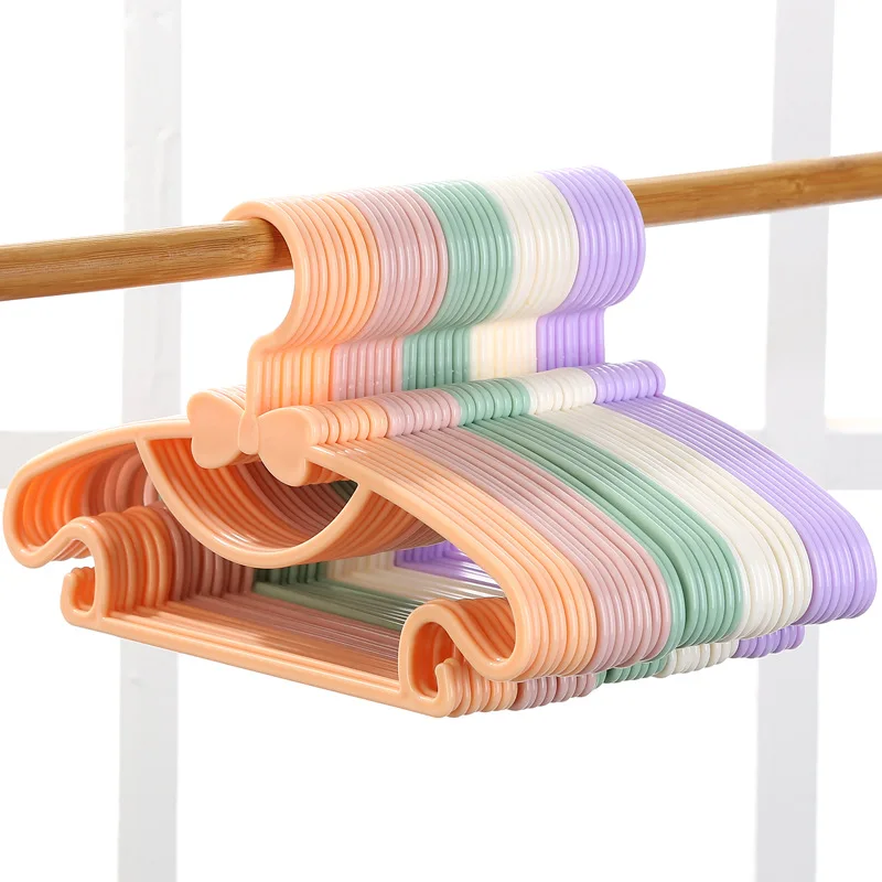 5/3/1Pcs Children Clothes Hanger Baby Clothing Organizer Display Hangers Plastic Kids Coats Windproof Holder Rack Closet Storage