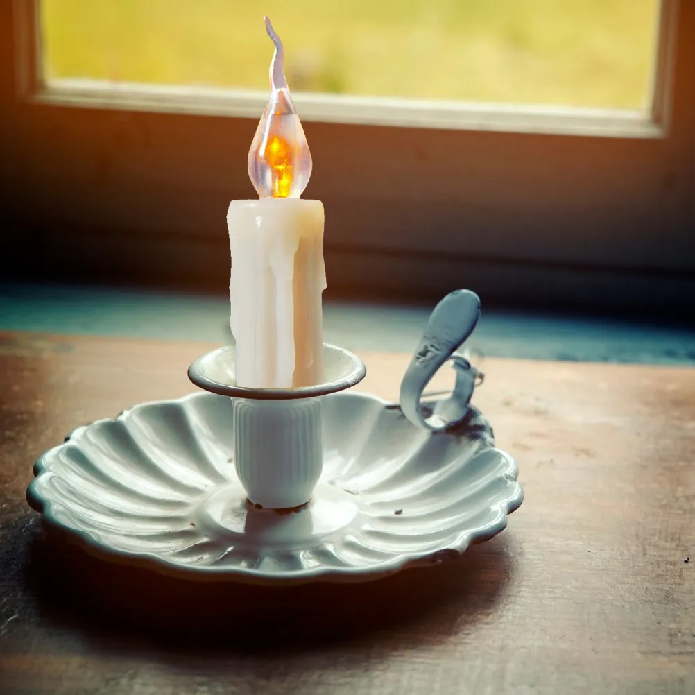 

Набор из 6 светодиодных электронных ламп без пламени в винтажном стиле для романтических вечеринок, фестивалей, домашнего декора, настольный атмосферный декор