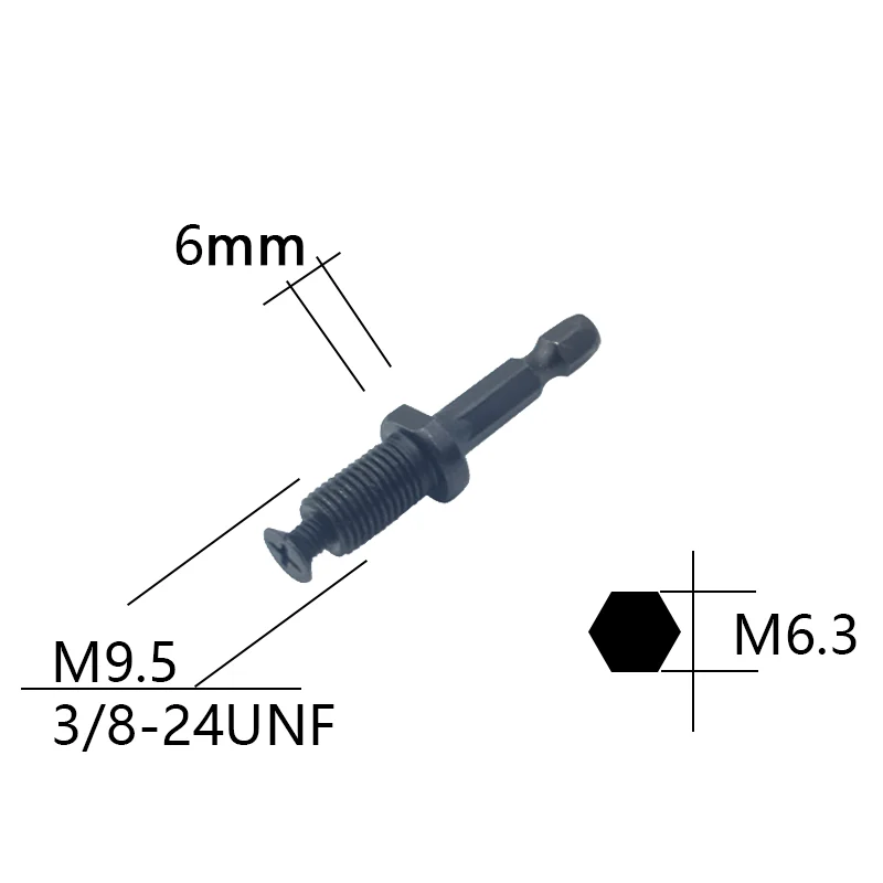 1/2 "-20UNF / 3/8" - 24UNF خيط سريع التغيير محول لتحويل تأثير مفتاح الربط SDS-Plus / Hex / Socket Square أنثى محول